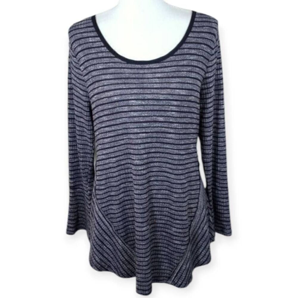 STYLE & CO. NAVY STRIPE TUNIC SZ.M EUC